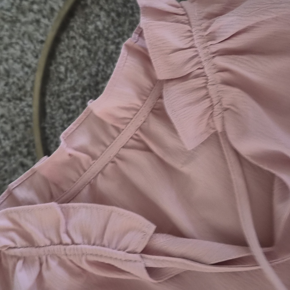 Amazon Pink Ruffle Sleeve Dress - Picture 6 of 7